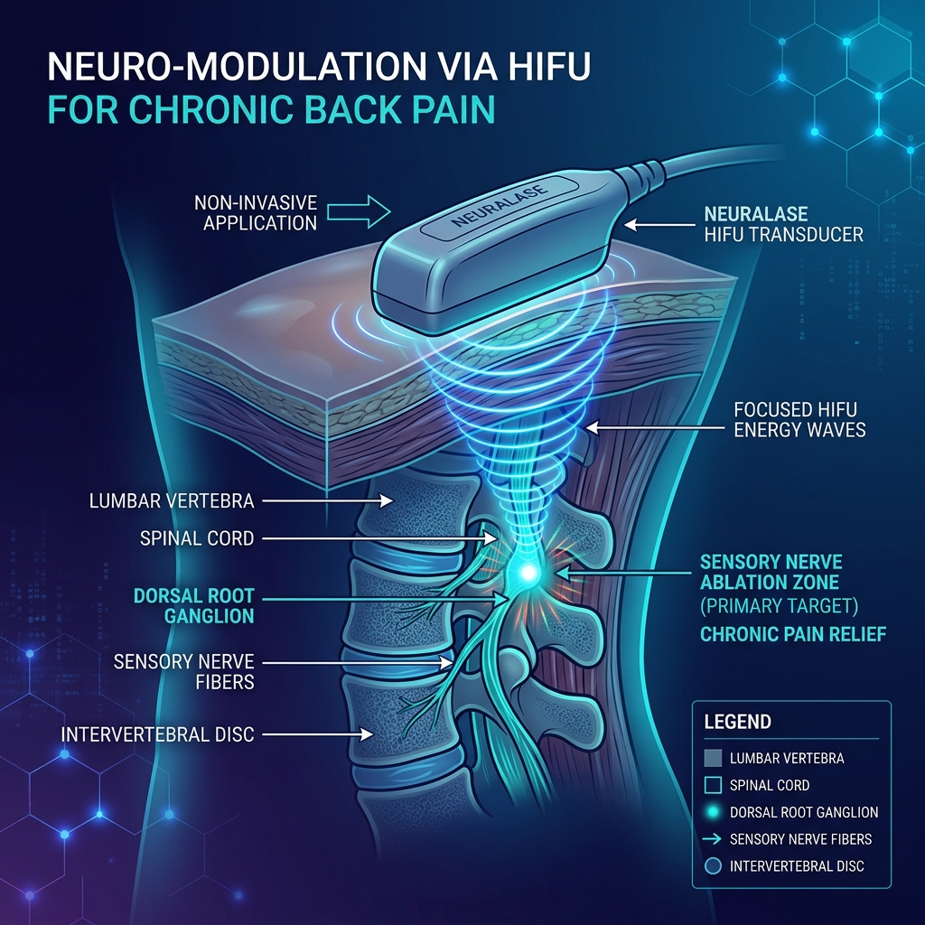 Needle-less HIFU Back Pain Ultrasound Technology